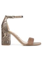 Sam Edelman Daniella Ankle-strap Snakeskin-embossed Leather & Suede Sandals