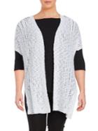 Vince Camuto Plus Long Open-front Cardigan