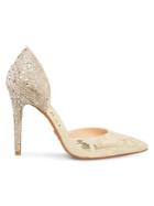 Betsey Johnson Yara Printed Embellished Pointy Heel Stiletto