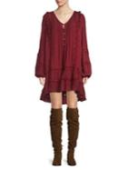 Free People Button-front Shift Dress
