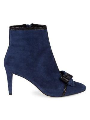 Karl Lagerfeld Paris Mona Suede Bow Booties