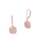 Morris & David 14k Rose Gold Diamond Pave Drop Earrings, 0.8 Tcw