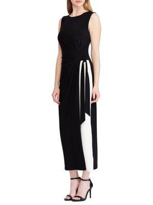Lauren Ralph Lauren Plus Two-tone Jersey Dress