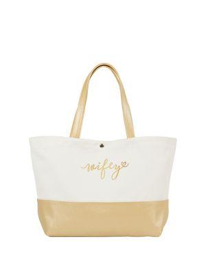 Cathy's Concepts Wifey Metallic Color Dipped Tote