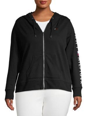 Tommy Hilfiger Plus Logo Cotton Blend Jacket