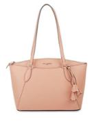 Karl Lagerfeld Paris Floral Charm Leather Zip Tote