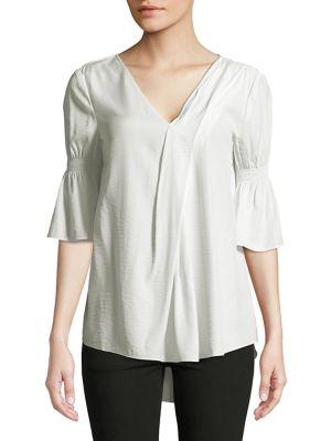 H Halston Bell-sleeve Hi-lo Tunic