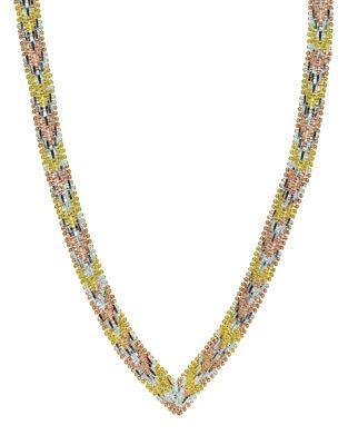Lord & Taylor Three-tone Sterling Silver Necklace/16