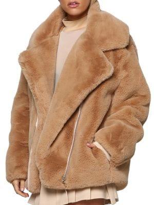 Tiger Mist Fawkner Oversized Faux Fur Jacket