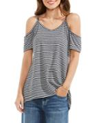 Two By Vince Camuto Studio Striped Knit Top