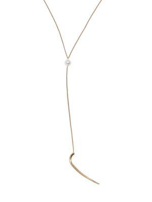 Michelle Campbell Faux Pearl-embellished Lariat Necklace