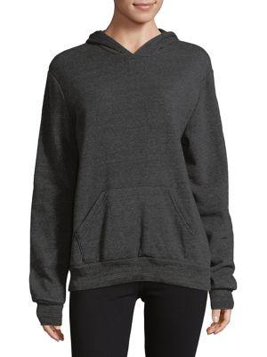 Bow And Drape Relaxed-fit Pullover Hoodie