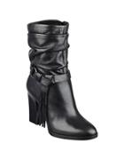Guess Tamsin Fringed Leather Ankle Boots