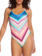 La Blanca Solar Stripe One-piece Swimsuit