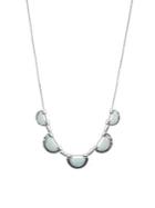 Lucky Brand Global Tribes Silvertone, Aqua Terra Jasper & Crystal Collar Necklace