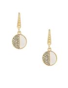 Laundry By Shelli Segal Mother Of Pearl Pave Drop Earrings