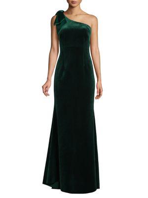 Eliza J One-shoulder Velvet Gown