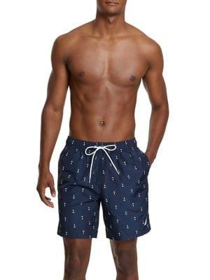 Nautica Quick Dry Anchor-print Swim Trunks
