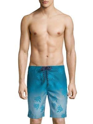 Surfsidesupply Leaf Printed Swim Trunks