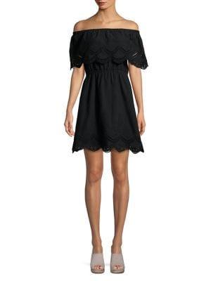 Kensie Dresses Emey Off-the-shoulder Cotton Dress