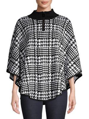 Ivanka Trump Zip Printed Poncho