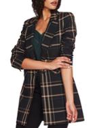 1.state Plaid Double-breasted Blazer