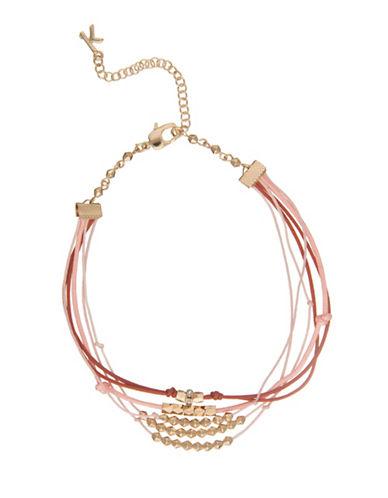 Kensie Lace Multi Chain Silvertone Necklace