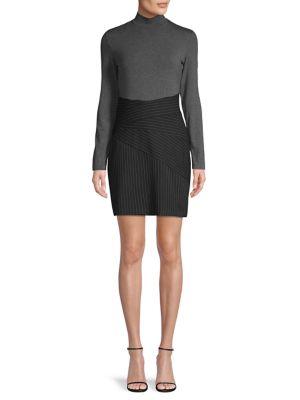 Bailey 44 Mixed Stripes Midi Dress