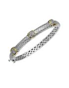 Lord & Taylor 14k Gold And Sterling Silver Diamond Bracelet