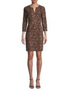 Imnyc Isaac Mizrahi Leopard Print Sheath Dress