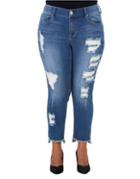 Melissa Mccarthy Seven7 Plus Distressed Hi-lo Skinny Jeans