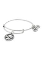 Alex And Ani Silvertone Mom Swarovski Crystal Charm Bracelet