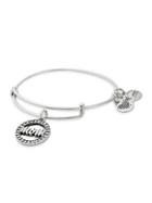 Alex And Ani Silvertone Mom Swarovski Crystal Charm Bracelet