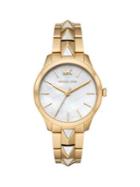 Michael Kors Runway Three-hand Gold-tone Stainless Steel Bracelet Watch