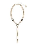 Christian Siriano Two-tone & Crystal Y-necklace