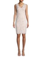 Vince Camuto Floral Lace Sleeveless Sheath Dress