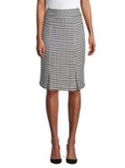 Nipon Boutique Houndstooth Straight Skirt