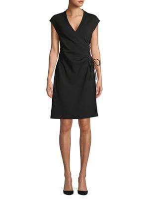 Anne Klein Draped Tie-waist Dress