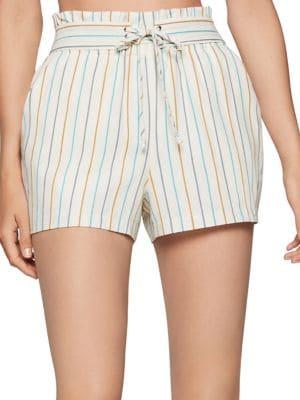 Bcbgeneration Multi-stripe Paperbag Waist Shorts