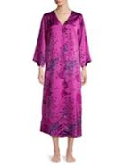 N Natori Impressions Floral-print Zip Caftan
