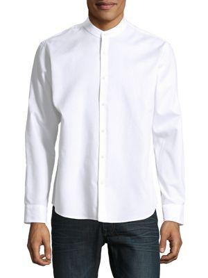 Black Brown Classic Long-sleeve Button-down Shirt