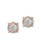 Effy Pave Rose Diamond And 14k Rose Gold Earrings