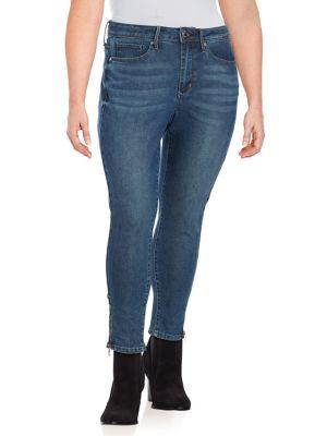Melissa Mccarthy Seven7 Plus High-rise Skinny-fit Jeans