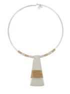 Robert Lee Morris Collection Blue Note Two-tone Round Wire Necklace