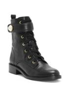 Louise Et Cie Faux Pearl Leather Military Boots