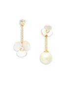 Kate Spade New York Goldtone And Glass Stone Flower Drop Earrings