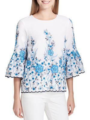 Calvin Klein Floral-embroidered Top