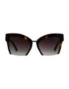 Kendall + Kylie Blunt Semi Rim 55mm Cat-eye Sunglasses