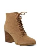 Kensie Smith Suede Lace-up Heeled Booties