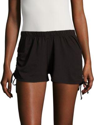 La Made Ruched Cotton Shorts